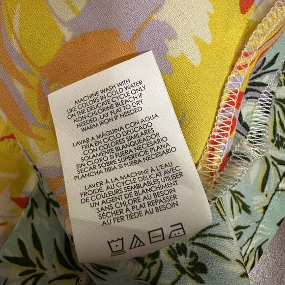 CABI Golden Glow Split Hem Tunic Top Floral Sleeveless Blouse Summer - Picture 8 of 9